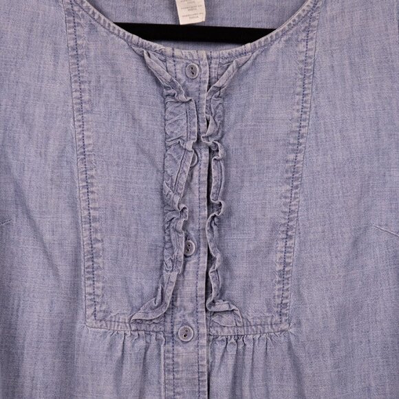 Levi's denim peasant tunic top-M - Picture 2 of 4